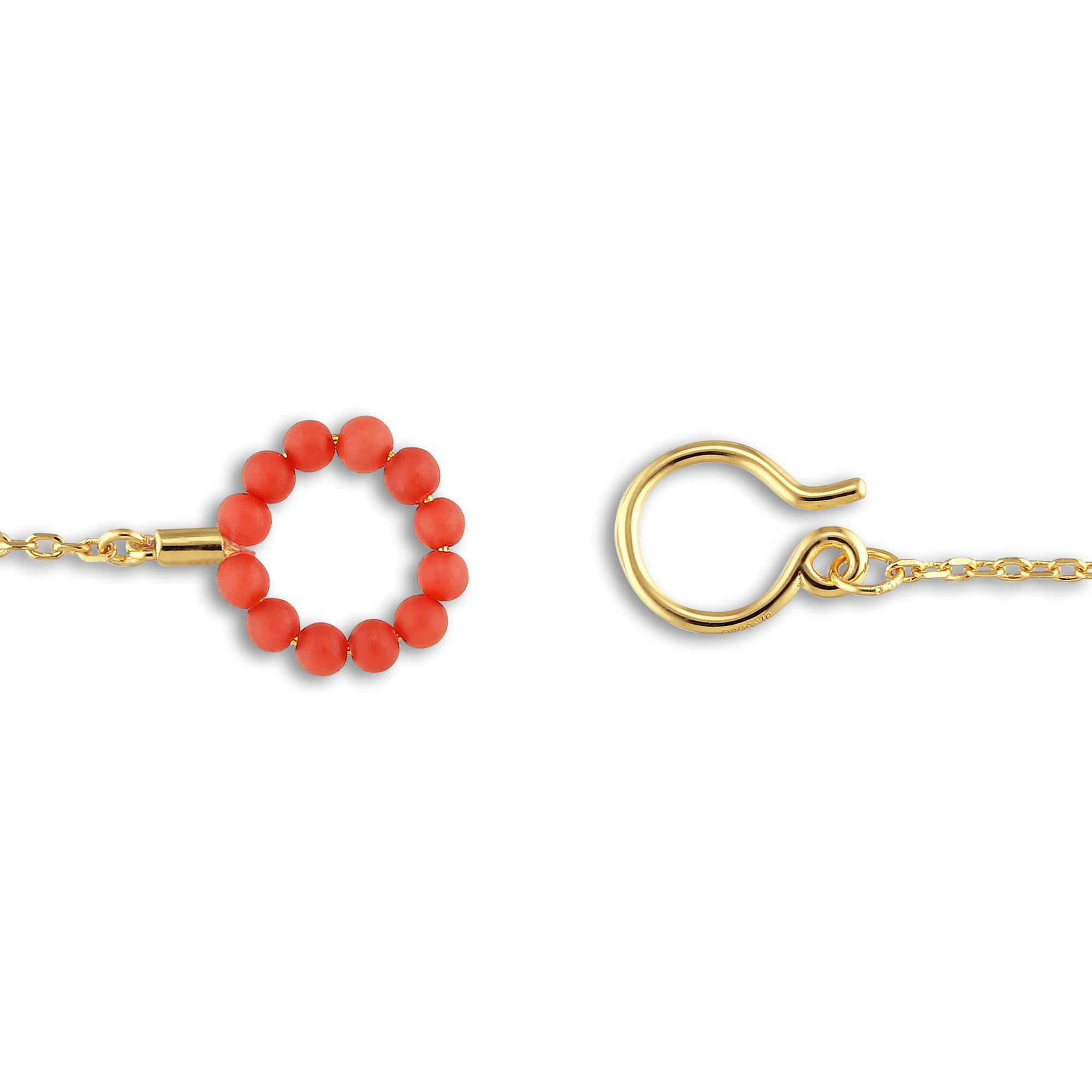 Bermuda Coral Lock halskæde - guld